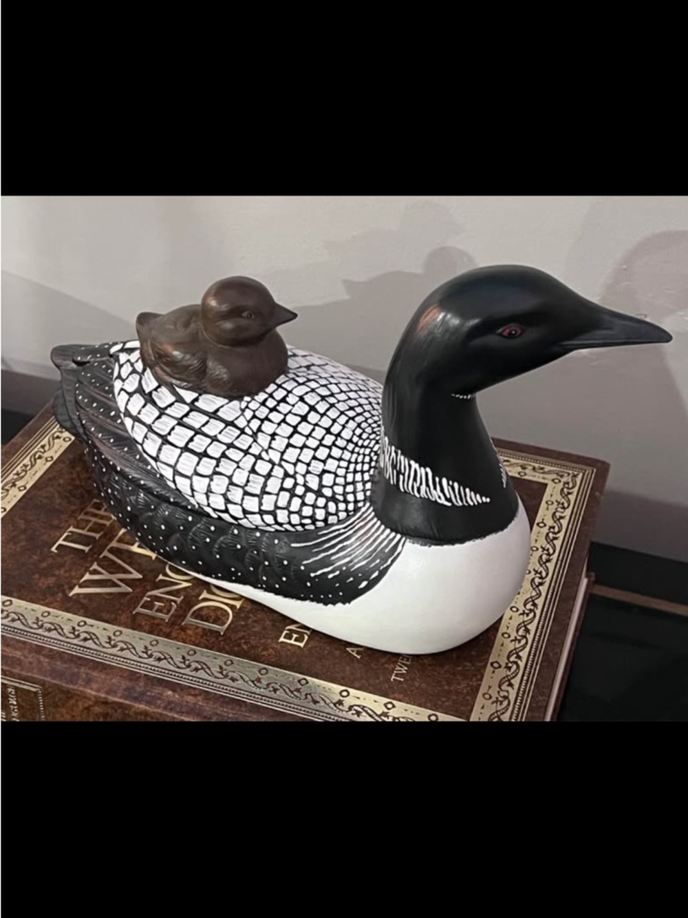 Antique Vintage Loon Figurines 3pc Hand Painted Ceramic 1988 made in Canada - Picture 3 of 10